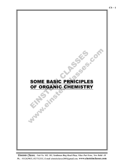 Some Basic Principles of Organic Chemistry