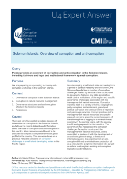 - U4 Anti-Corruption Resource Centre
