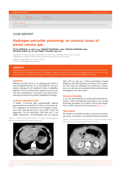 Hydrogen peroxide poisoning: an unusual cause