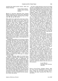 Michael A. Amundson. Yellowcake Towns: Uranium Mining