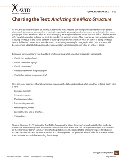 Charting the Text: Analyzing the Micro-Structure