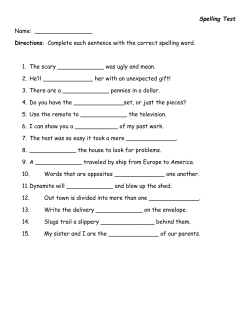 Directions: Complete each sentence with the correct