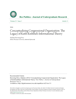 Conceptualizing Congressional Organization
