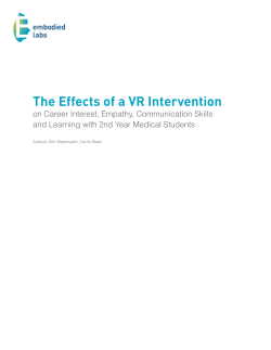 The Effects of a VR Intervention