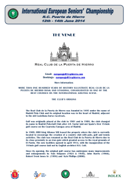 the venue - Real Federaci&oacute;n Espa&ntilde;ola de Golf
