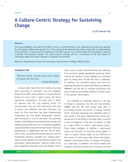 A Culture-Centric Strategy for Sustaining Change