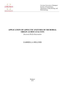application of lipolytic enzymes of microbial origin as biocatalysts