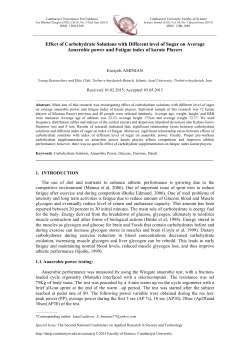 Effect of Carbohydrate Solutions with Different level of Sugar on