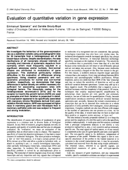 Evaluation of quantitative variation in gene expression