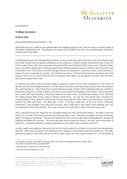 By Nicole Allan Having helped found the Undergraduate Women`s