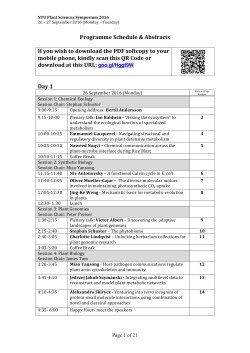 the PDF for Abstracts - Nanyang Technological University