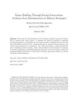 Nation Building Through Foreign Intervention