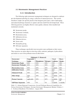 Chapter 3-11 3.3 Stormwater Management Practices 3.3.1