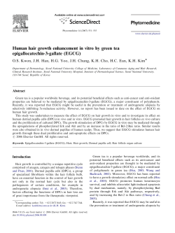Human hair growth enhancement in vitro by green tea
