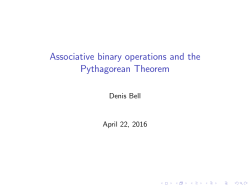 Associative binary operations and the Pythagorean Theorem