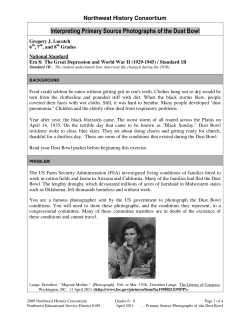 Interpreting Primary Source Photographs of the Dust Bowl