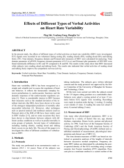 Effects of Different Types of Verbal Activities on Heart Rate Variability