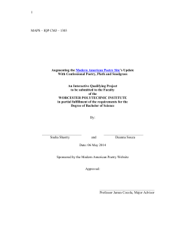 Augmenting the Modern American Poetry Site`s Update