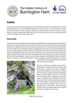 caves of Burrington Ham - Discovering Black Down