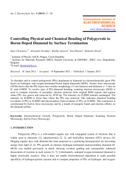 Controlling Physical and Chemical Bonding of Polypyrrole to Boron
