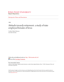 Attitude towards retirement: a study of state employed females of Iowa