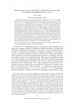 FROM CUMULATIVE TO SEPARATIVE EXPONENCE IN INFLECTION