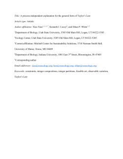 Title: A process-independent explanation for the general form of