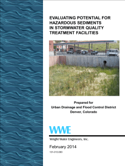 TABLE OF CONTENTS - Urban Drainage and Flood Control District