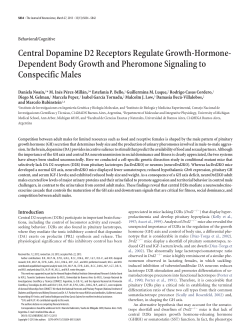 Central Dopamine D2 Receptors Regulate Growth