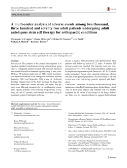 A multi-center analysis of adverse events among two thousand