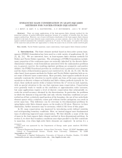 ENHANCED MASS CONSERVATION IN LEAST