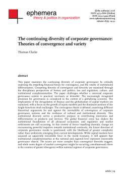 The continuing diversity of corporate governance