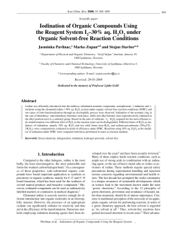 Iodination of Organic Compounds Using the Reagent System I