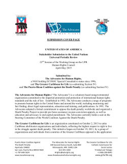 Stakeholder Submission to the United Nations Universal Periodic