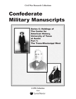 Confederate Military Manuscripts