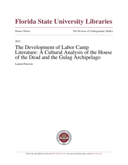 The Development of Labor Camp Literature: A Cultural