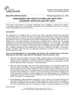 Bulletin 2000-042-BU/EL - City of Vancouver Bulletins and Advisories