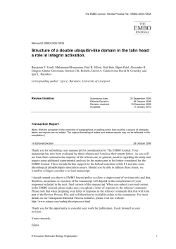 Structure of a double ubiquitin-like domain in the talin head: a role in