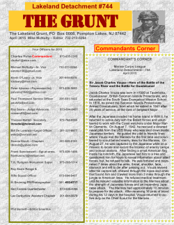 the grunt - Department of NJ &ndash; Marine Corps League