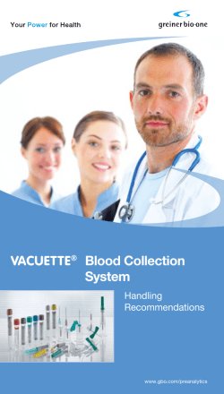 VACUETTE Blood Collection System - Greiner Bio-One
