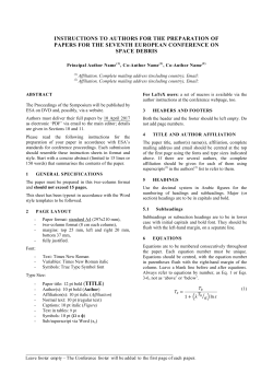 PDF file - 7th European Conference on Space Debris