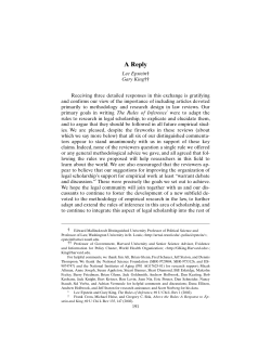 Empirical Research and The Goals of Legal Scholarship: A