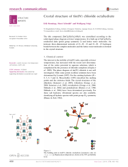 Crystal structure of tin (IV) chloride octahydrate