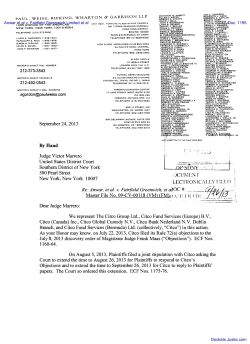 Citco and Plaintiffs have agreed to a - US Case Law