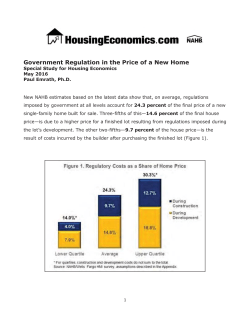 Government Regulation in the Price of a New Home