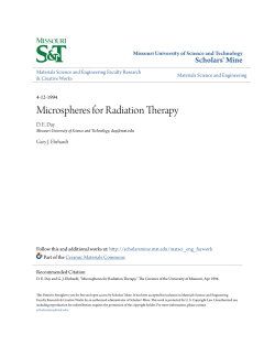 Microspheres for Radiation Therapy