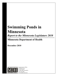 Swimming Ponds in Minnesota - Minnesota Department of Health