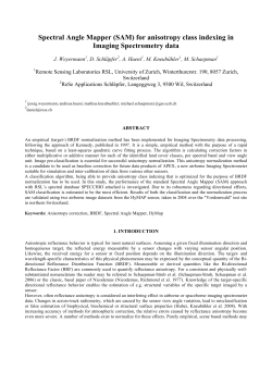 Spectral Angle Mapper (SAM) for anisotropy class indexing in