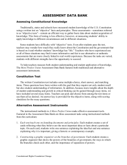 Constitution Assessment Data Bank