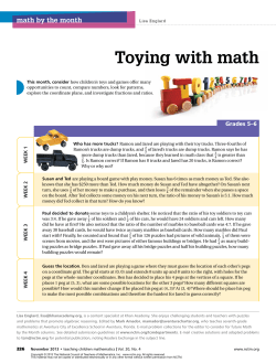 math by the month - Toying with math